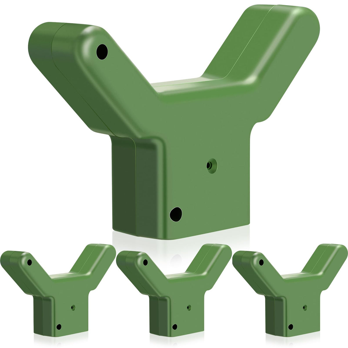 Yungyan 4 Pcs Tree Support, Plastic Fruit Tree Branch Support Device Tree Brace Prevent Them from Breaking for Vineyards Ornamental Gardens Orchards Fits on Standard 1.57 x 1.57 Inch Lumber (Green)