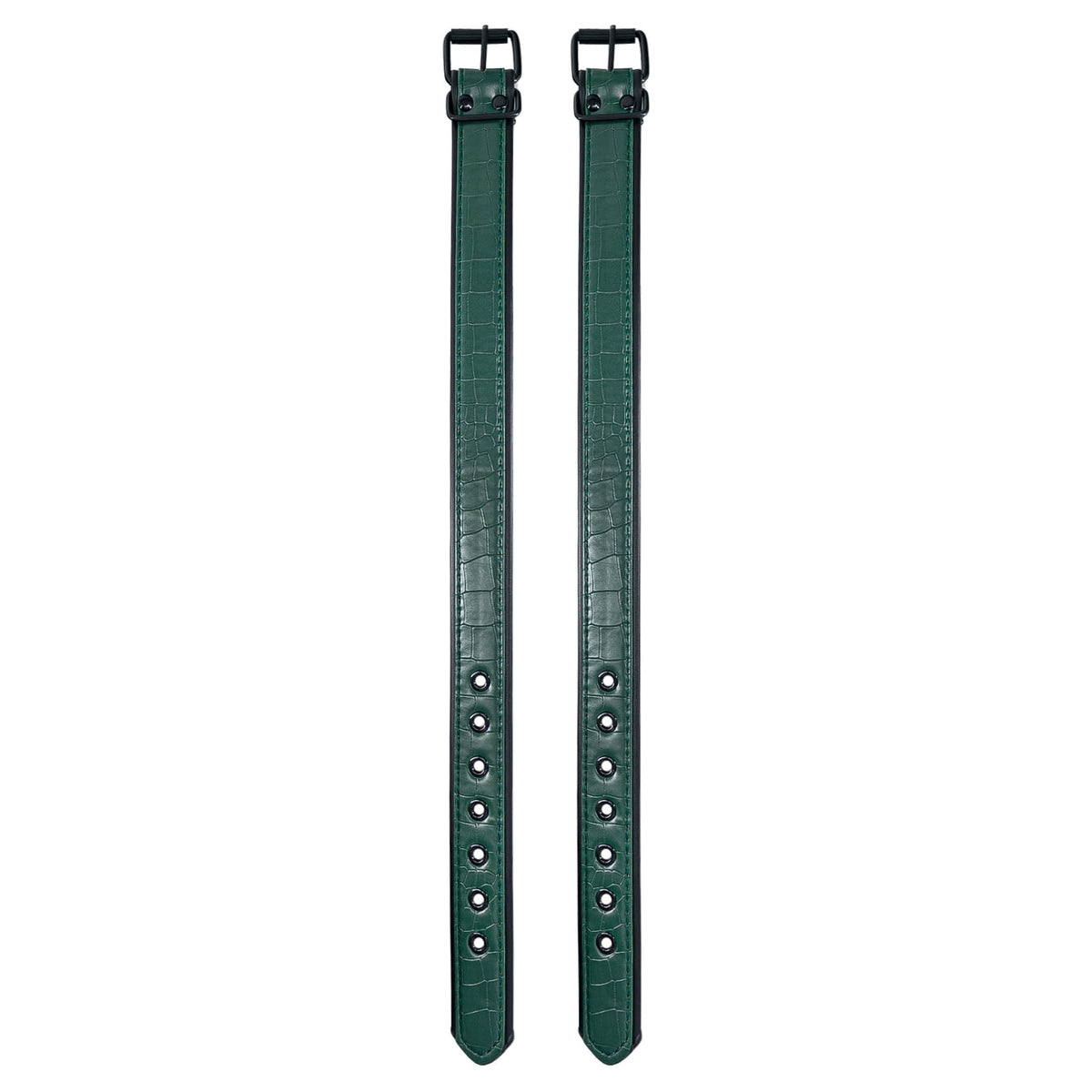 ZZRBVFH Men's PU Leather Armbands, 1 Pair Adjustable Buckle Bicep Straps for Harness Apparel Belt (Green)