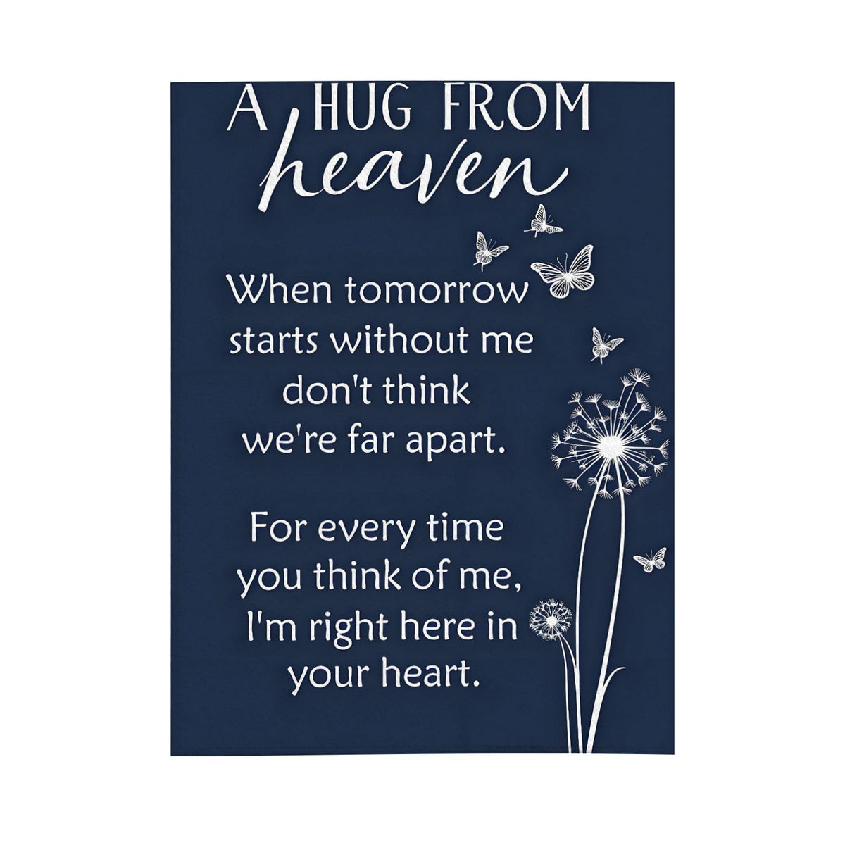 Sending You A Big Hugs So Its There When You Need It Blanket Cozy Flannel Comfort Throw Sympathy Healing Gift Encouragement Blanket for Family and Friends (White 9, 50x60in(127cm*153cm))
