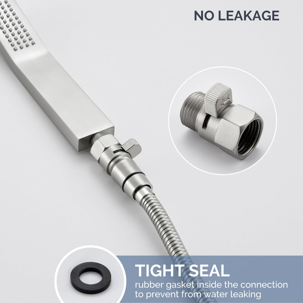 Water Flow Control Valve, Angle Simple Brass Shower Shut Off Valve, Flow Restrictor for Handheld Shower, Bidet Sprayer, Brushed Nickel