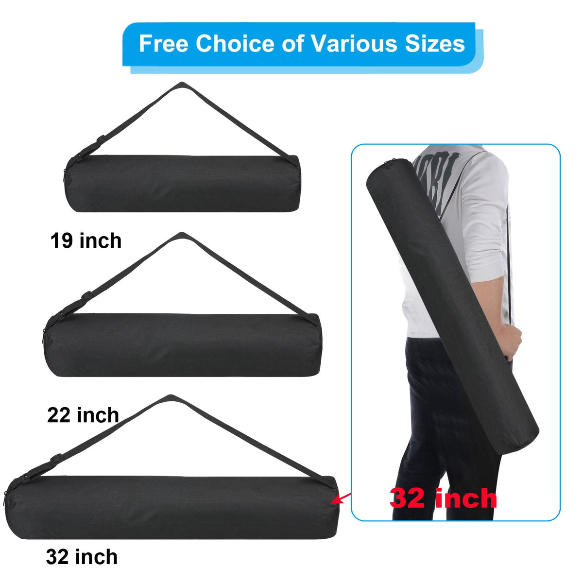 PATIKIL 19x4x3 Inch Grill Storage Tool Bag, BBQ Tool Organizer with 600D Oxford Foldable Tripod Carry Bag for Outdoor Camping