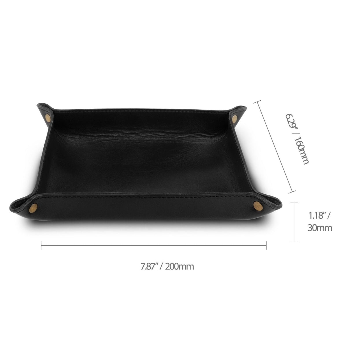 Londo Genuine Leather Tray Organizer - Practical Lightweight Water Resistant Computer Table Desk Storage Box for Wallets, Watches, Keys, Coins, Cell Phones and Office Equipment