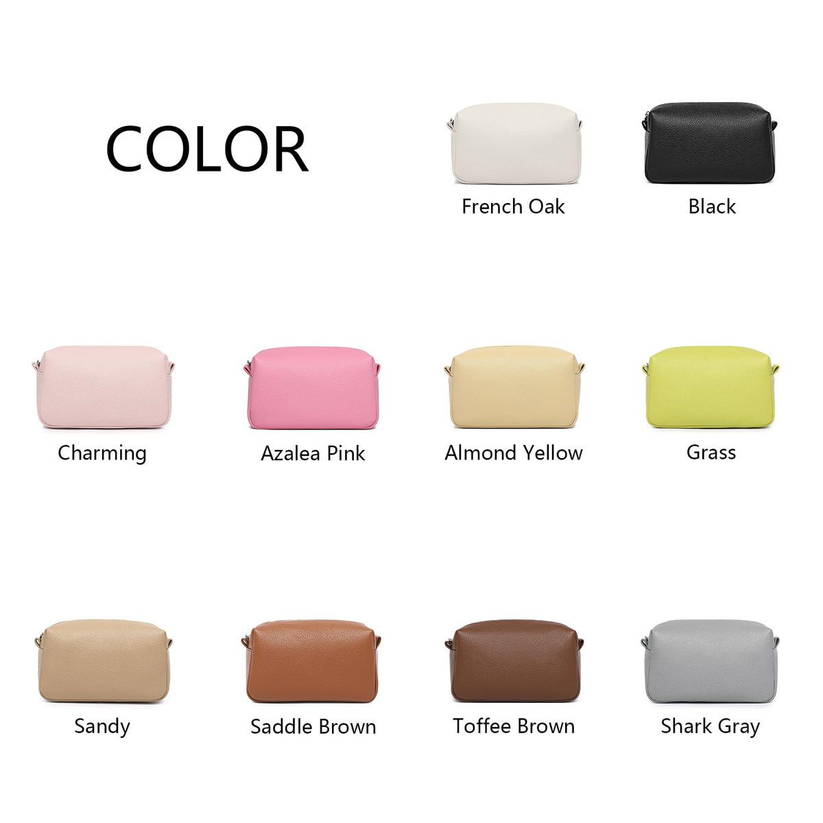 YONBEN PU leather Organizer Bag Lightweight Cosmetic Bag with Ring Clasp Perfect Travel Makeup Bag for Women (Black/PU)
