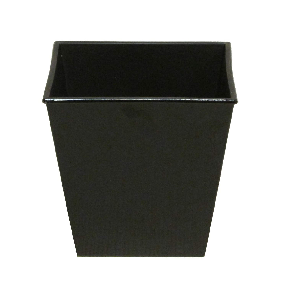 Admired by Nature Square Plastic Pot 5" Glazed Black Planter Pot - for Gardens, Plants, Home Decor, Organization