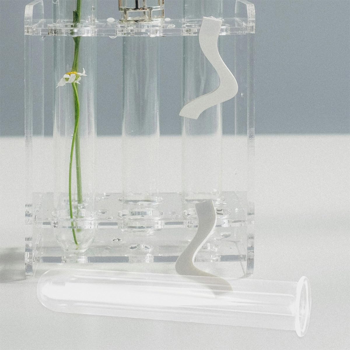 HEANUJJ 4pcs Glass Hydroponic Flower Tubes Test Tube Vase 2.5x3x18cm Propagating for Plants Desktop Propagation Station Terrarium Plant Decor