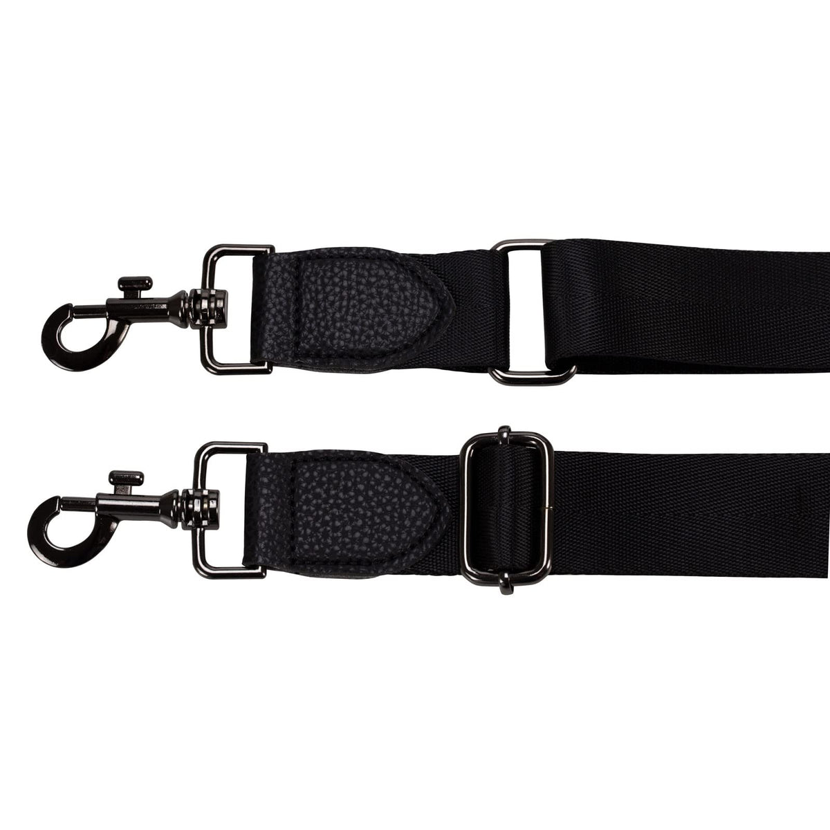 Allzedream Wide Purse Strap Replacement Crossbody Shoulder Bag Adjustable (Black Leather)