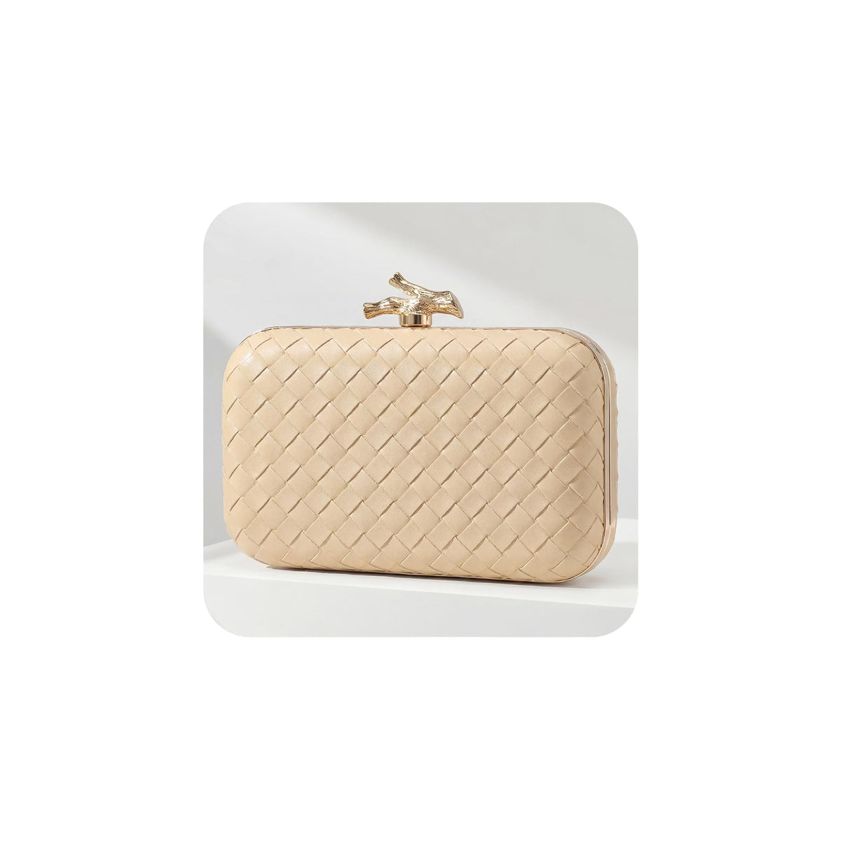 CHUNLI Clutch Purses for Women Evening/Wedding Chic Woven Bag Formal PU Leather Purse Designer Handbags for Women