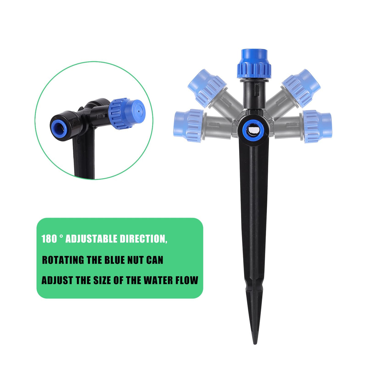Drip Irrigation Emitters,with Adjustable 360 Degree Water Flow Drippers Atomization Sprayer for 1/4 inch Tubing,Garden Drippers Sprinker for House Garden Watering System (36pcs-Atomization Sprinker)