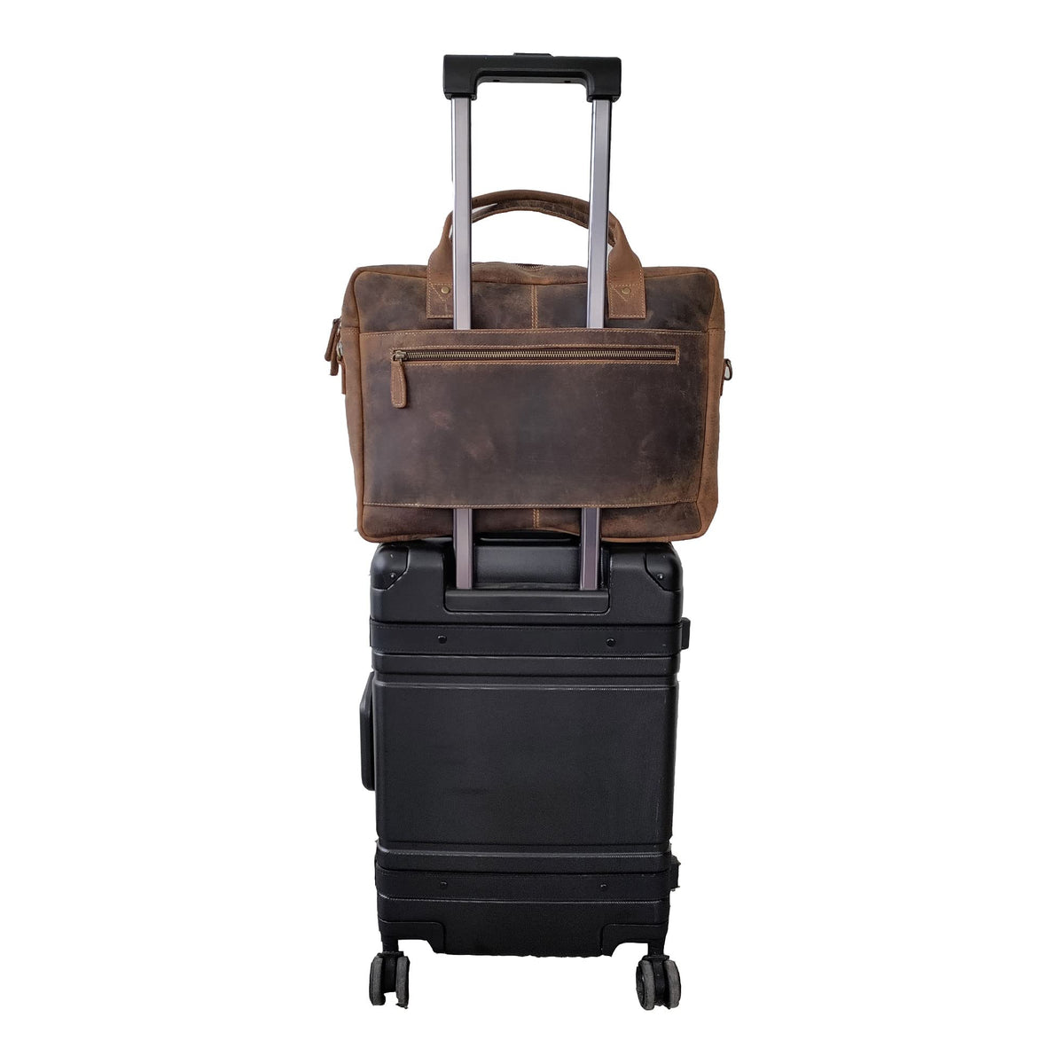 Leather briefcase 18 Inch Laptop Messenger Bags for Men and Women Best Office Briefcase Satchel Bag