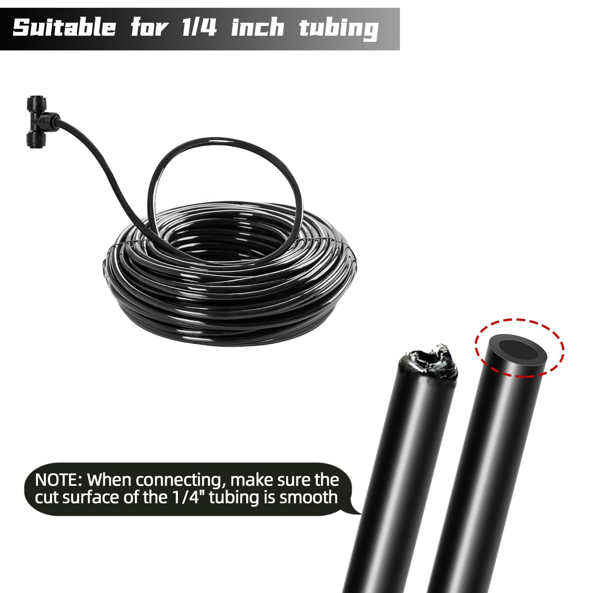 30 Pack Quick Connect 1/4" Drip Irrigation Tee Connectors, Universal Tee Fitting for 1/4 Inch Irrigation Tubing, Leak Free Fittings for Sprinkler or Drip Irrigation System
