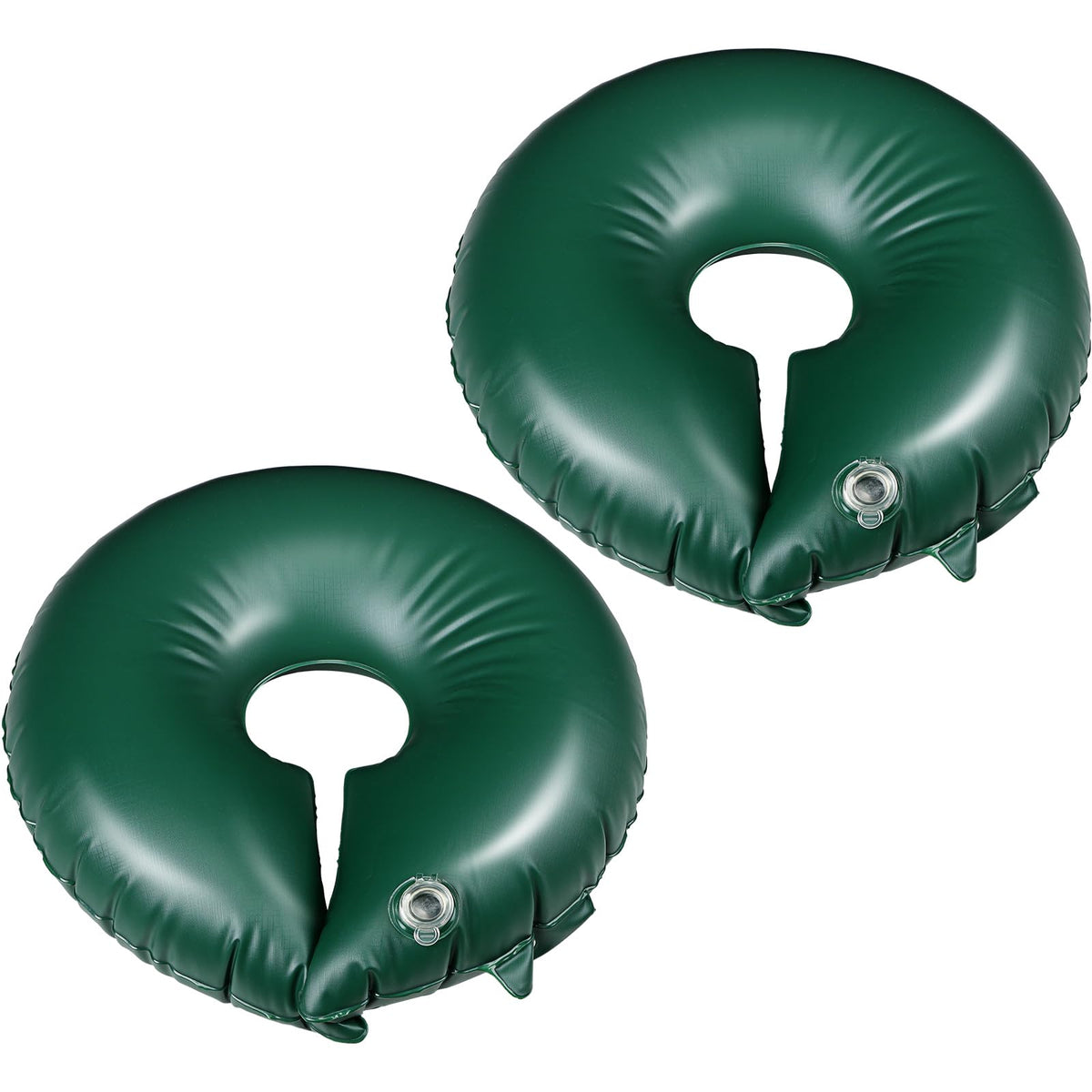 TaoBary 2 Pcs 10 Gallon Tree Watering Ring Bag Slow Release Watering Bag Deep Root Automatic Drip System PVC Drip Irrigation Pouch Donuts for Newly Planted Multi Trunk Trees Shrubs (Green)