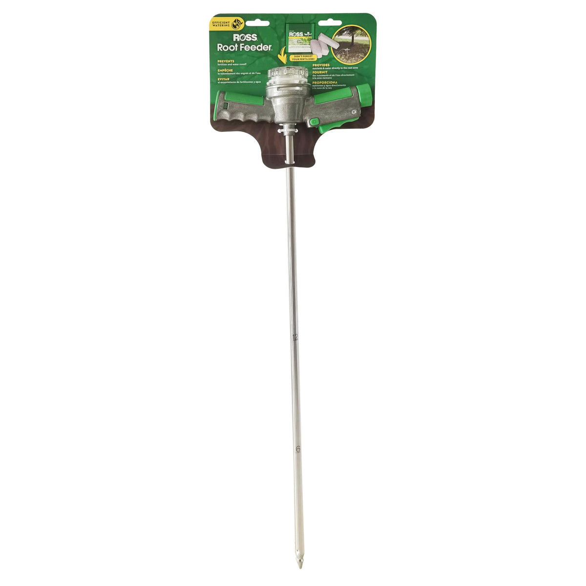 Ross Heavy Duty Metal Root Feeder, Deep Root Watering Tool and Fertilizer Injector, 31.5" x 10"
