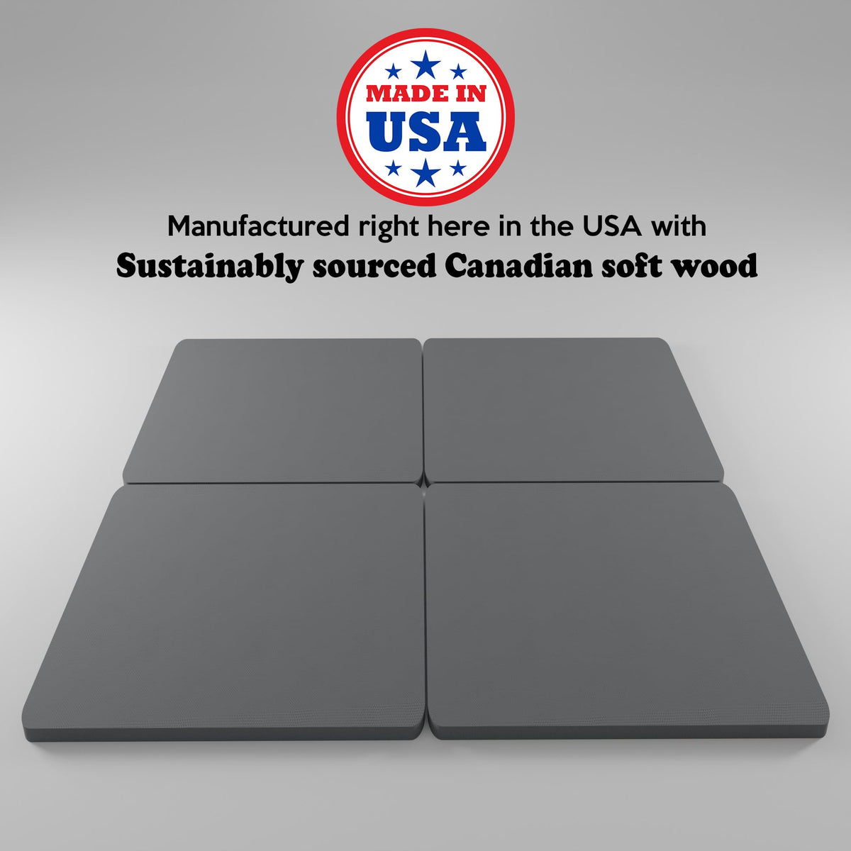 Greaton, 1.5” Split Wood Bunkie Board for Mattress/Bed Support - Fully Assembled, Low Profile Support-Design, Queen(Fold), Gray.