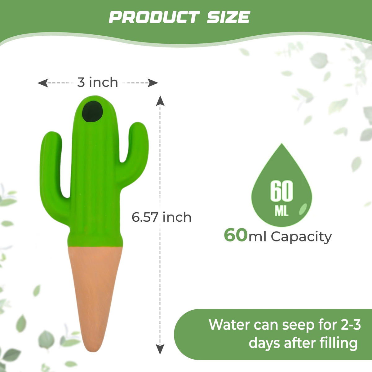 4 pcs Terra Cotta Watering Spikes Auto Terracotta Self Watering Stakes for Indoor Outdoor Small Plants Planter Insert Plant Water olla Vacation Clay Device Waterer System