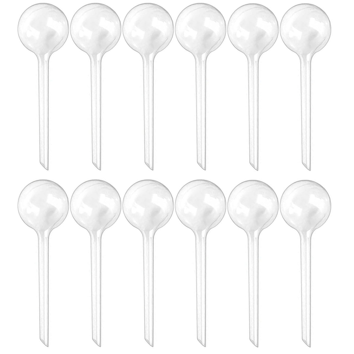 Plant Watering Globes, Self Watering Bulbs for Indoor & Outdoor Plants, Plastic Self-Watering Balls Automatic Water Irrigation Device (Clear, Large 12 Pack)