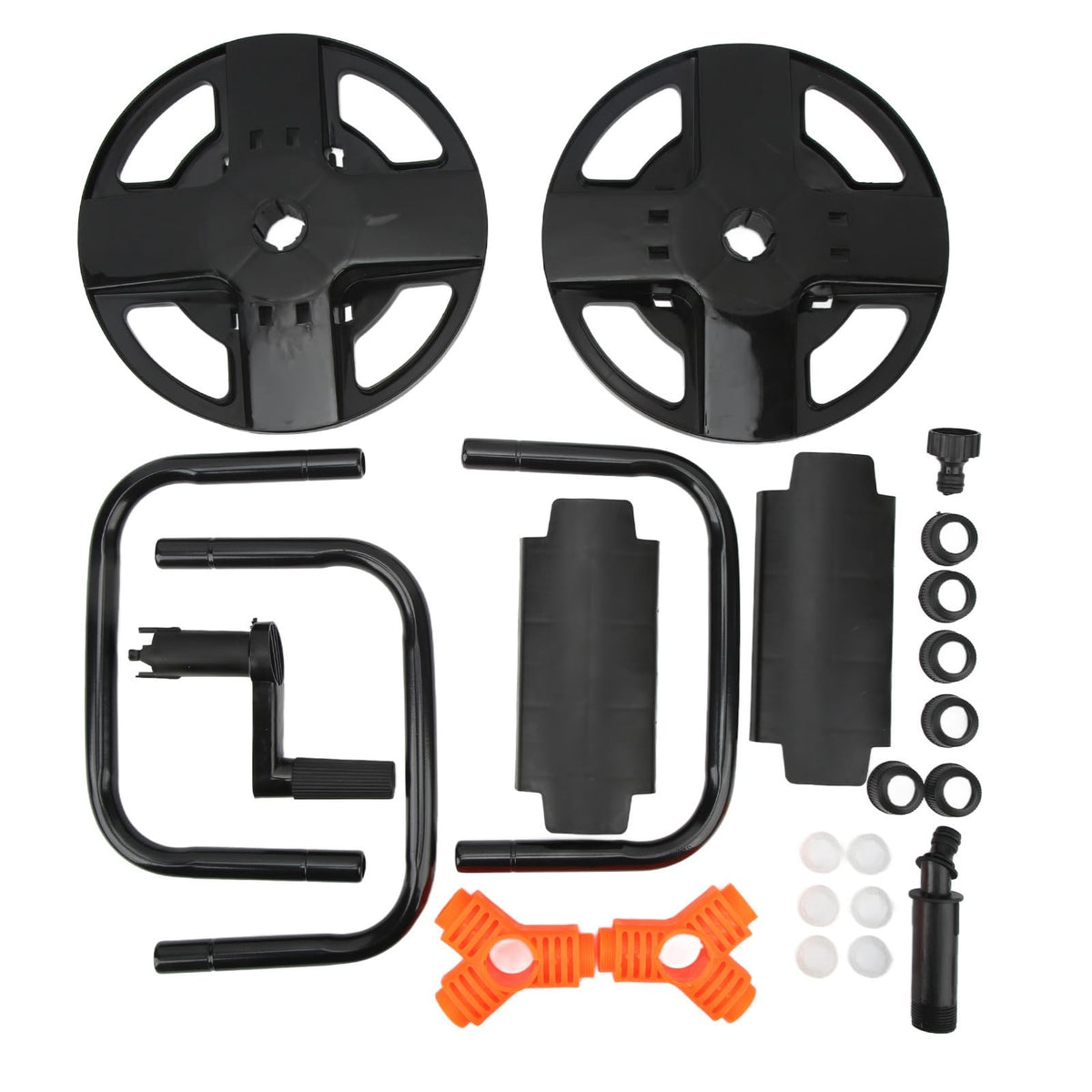 HURRISE ABS Hose Reel with Single Arm, Wall-Mounted Garden Hose Storage Rack for Car Washing & Watering