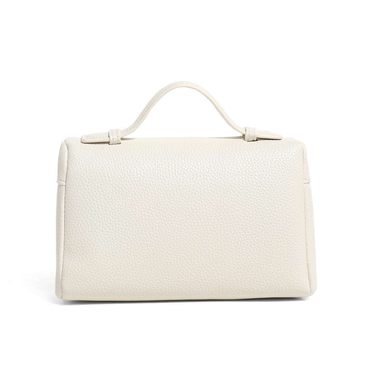 Crossbody Bag for Women Top-Handle Pouch Mini Bag Designer Shoulder Leather Handbag Trendy Purse (Beige)