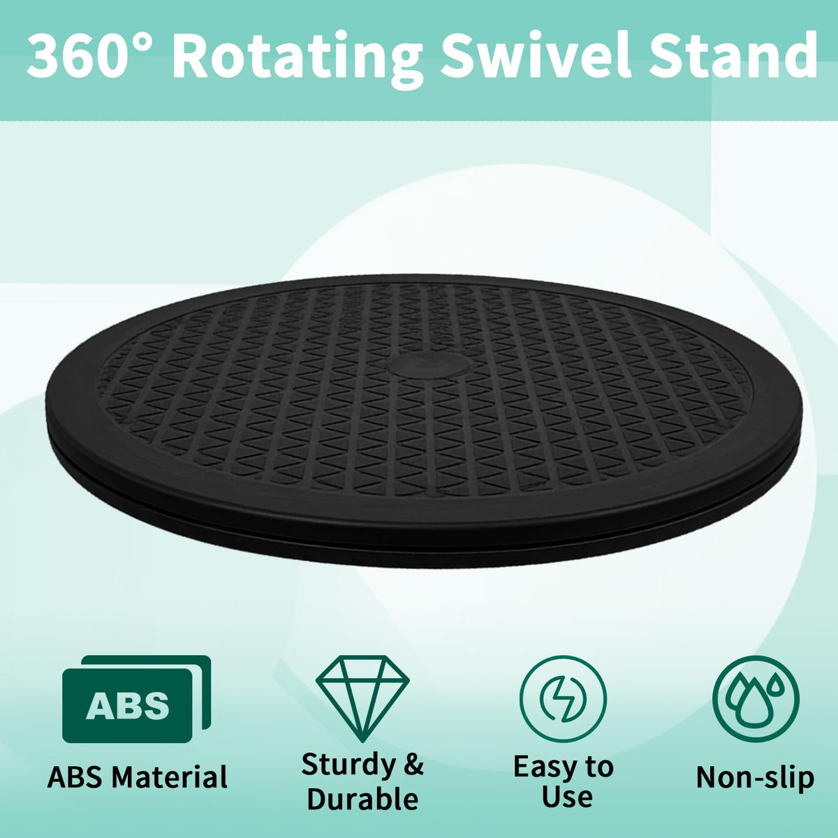 MCSDFN 12 Inch Heavy Duty Rotating Swivel Stand, 360° Rotation with Steel Ball Bearings for Plants, Monitors, Crafts, Model Bases & TVs