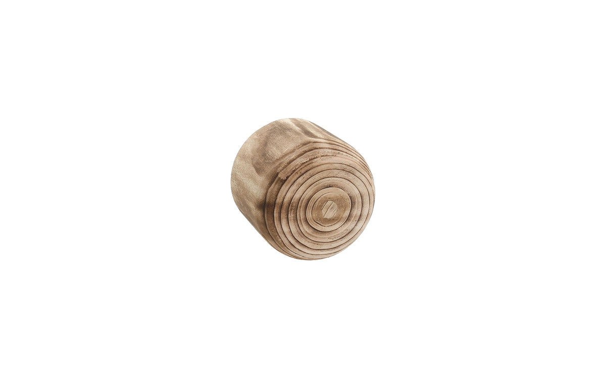 CYS EXCEL 8.25'' Burnt Finish Cylinder Planter Lightweight Natural Wood Cachepot for Indoor Plants, Succulents, Herbs, Home & Office Decor