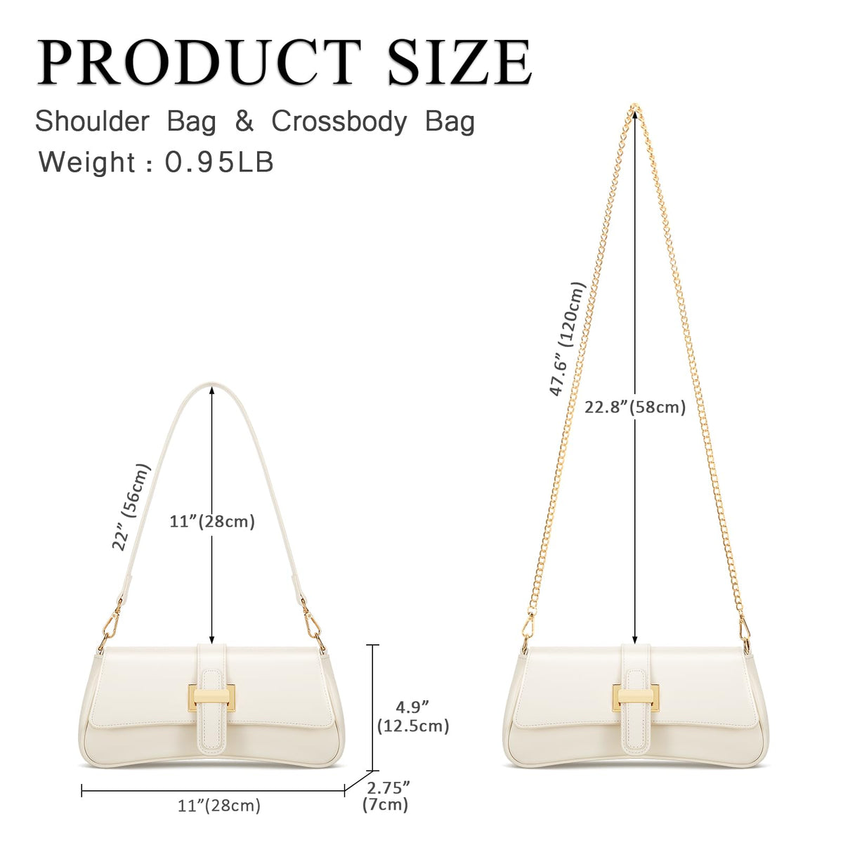 Shoulder Bag for Women, Small Handbag Hobo Purses, Retro Clutch Underarm Bag, Beige