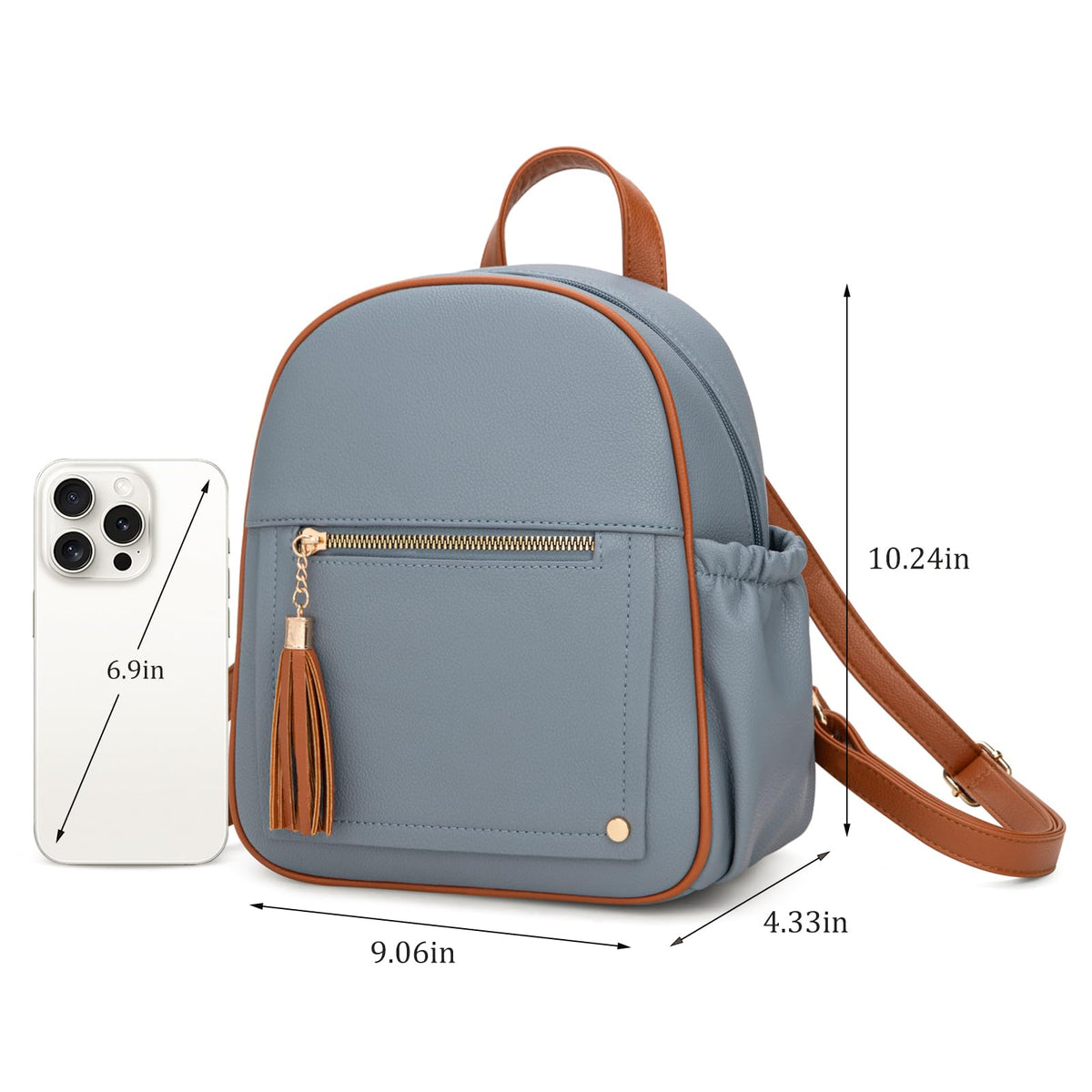 Montana West Mini Backpack Purse for Women Anti Theft Backpacks with Secured Zipper and Tassel