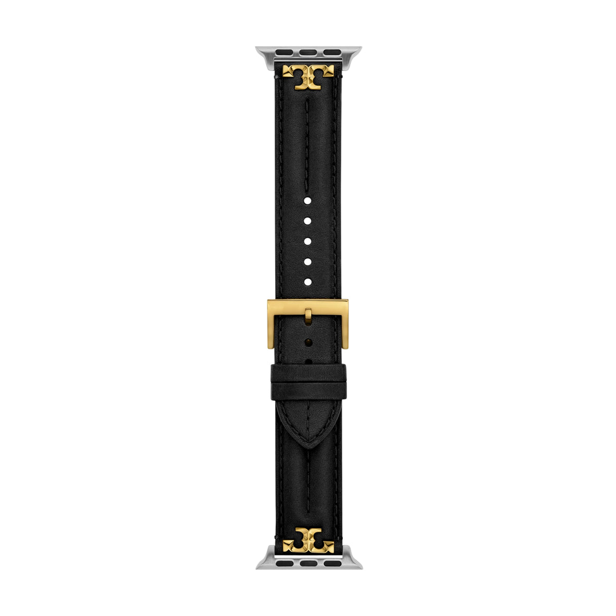 Tory Burch Women's Kira Black Leather Band for Apple Watch® (Model: TBS0107E)