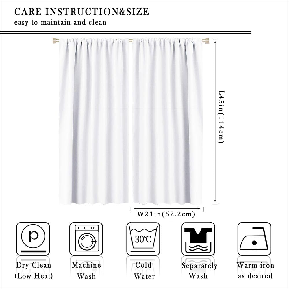 TOWINSFB Retro American Flag Blackout Curtains for Living Room Bedroom, Traditional USA Patriotic Western Cowboy Window Curtains Rod Pocket Thermal Insulated Window Drapes, 2 Panels, Each 21W x 45L