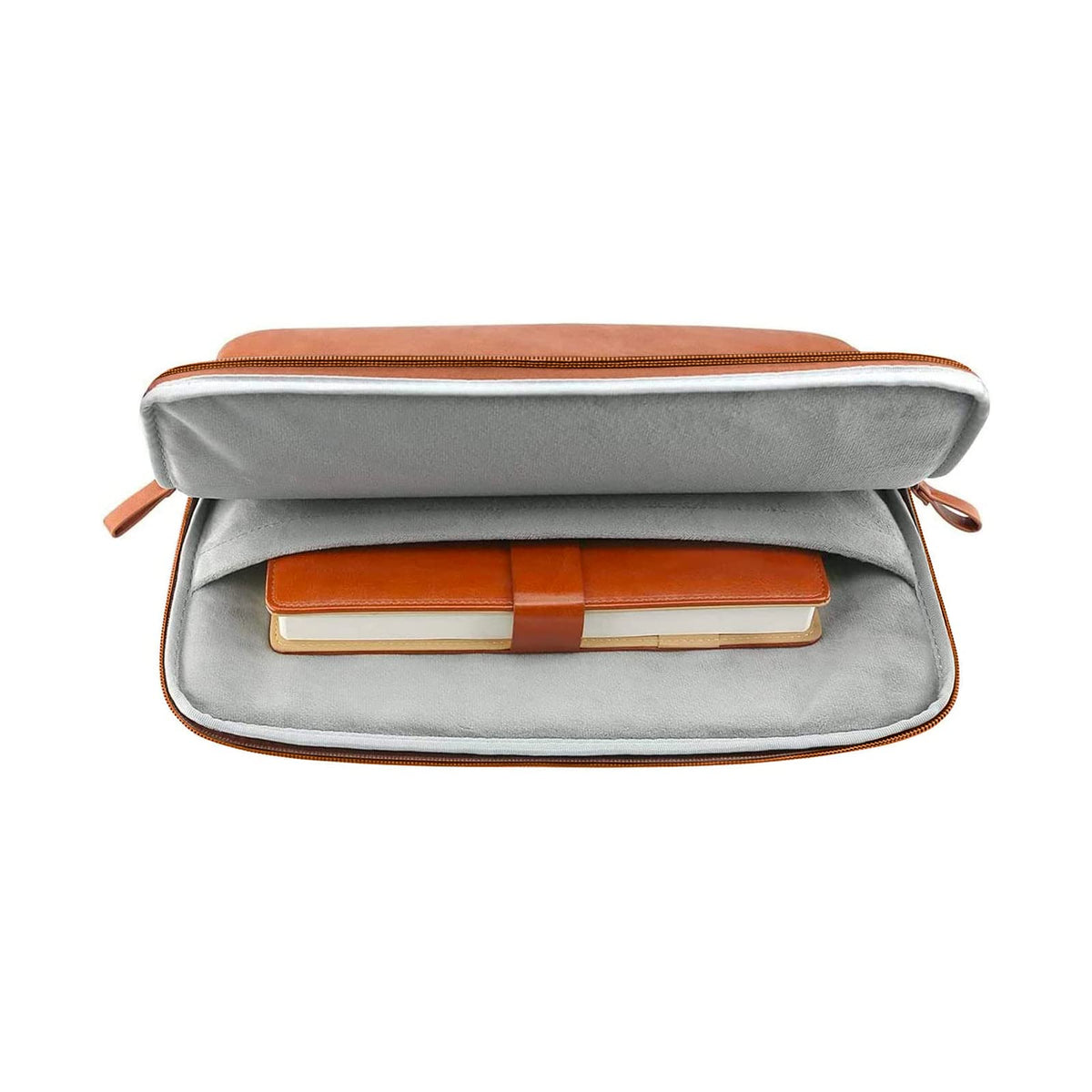 MOSISO Laptop Sleeve Bag 13.3 inch Compatible with MacBook Air/Pro, 13-13.3 inch Notebook, Compatible with MacBook Pro 14 2026-2021 M5 M4 M3 M2 M1, PU Leather Padded Bag Waterproof Case, Brown