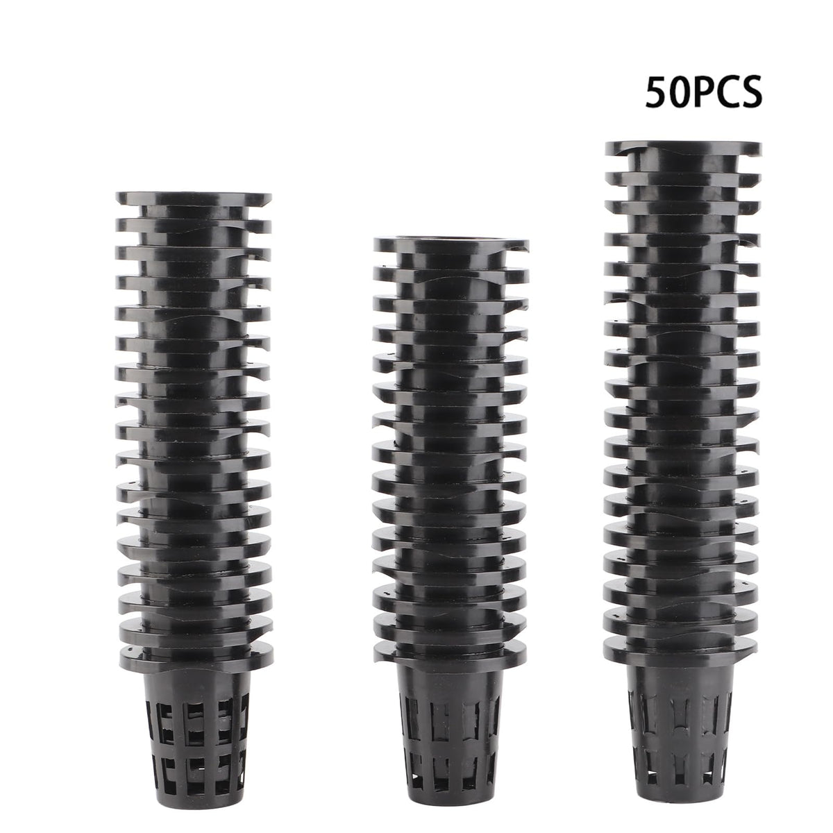 GBSCLOVER 50Pcs Net Pots for Hydroponics, Stable Hydroponic Pots, Practical Plant Basket Easy Use for Hydroponic Vegetables and Soilless Cultivation, 1.7x1.2x1.8x1.0in