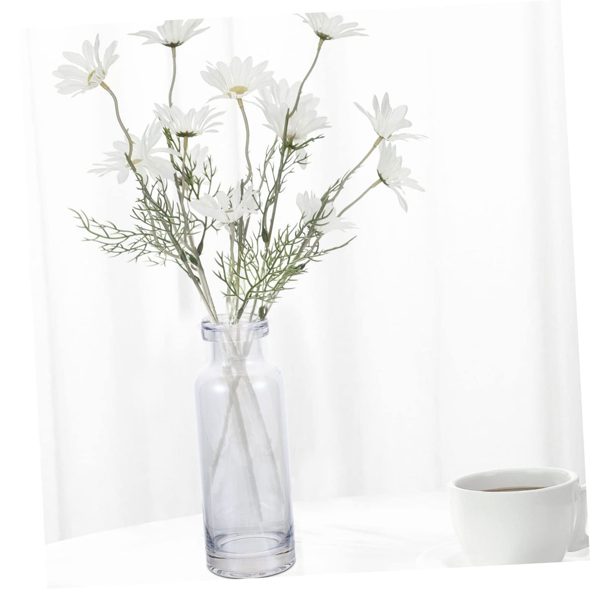 Ipetboom Glass Hydroponics Vase for Desktop Plant Propagation Transparent Small Mouthed Terrarium Planter Decorative Vase for Home and Event Display