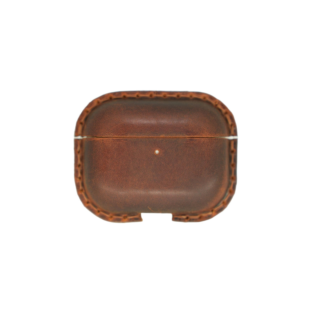 JJNUSA Genuine Vintage Crazy Horse Leather Distressed Leather for Airpods Pro 3 3rd Gen (2025) Wireless Charging Case Protective Cover Earbud Case Brown