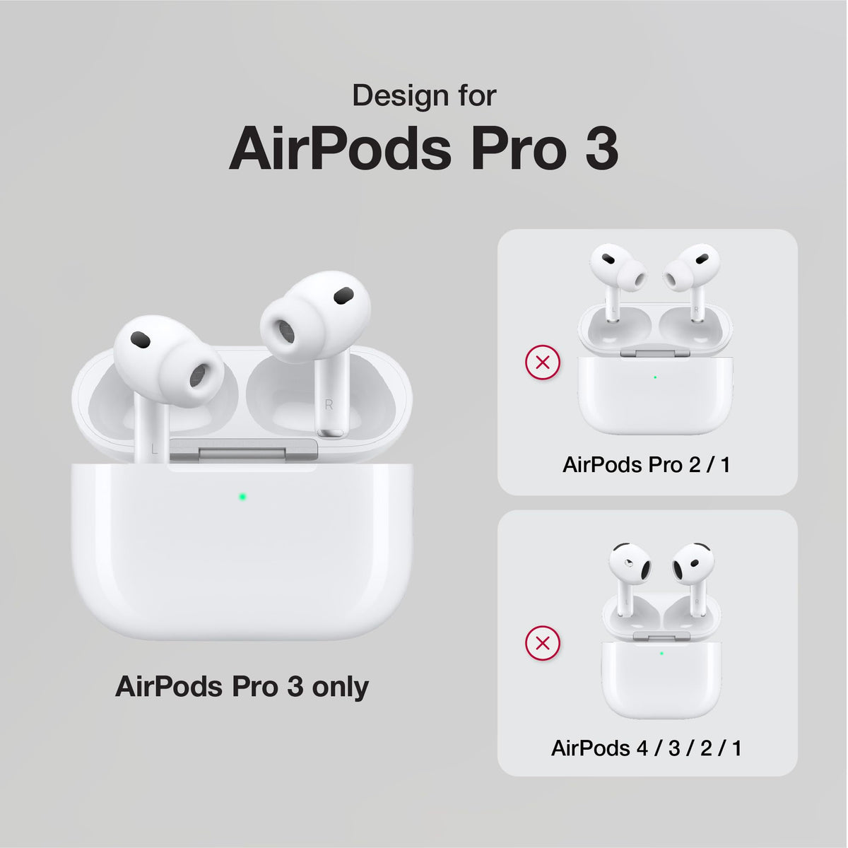 AMAZINGTHING for AirPods Pro 3 [Glamour Artisan] Case, PU Leather Protective Cover, Wireless Charging Ready, Scratch-Resistant Microfiber Lining, Precise Cutouts, Carabiner Included, Purple