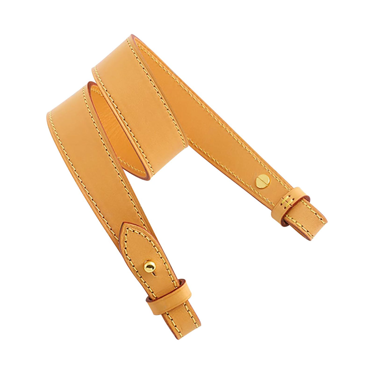 KIYOMIL Genuine Vachetta Leather Shoulder Bag Strap Replacement for Graceful Handbag(BEESWAX-Length:25.6in)