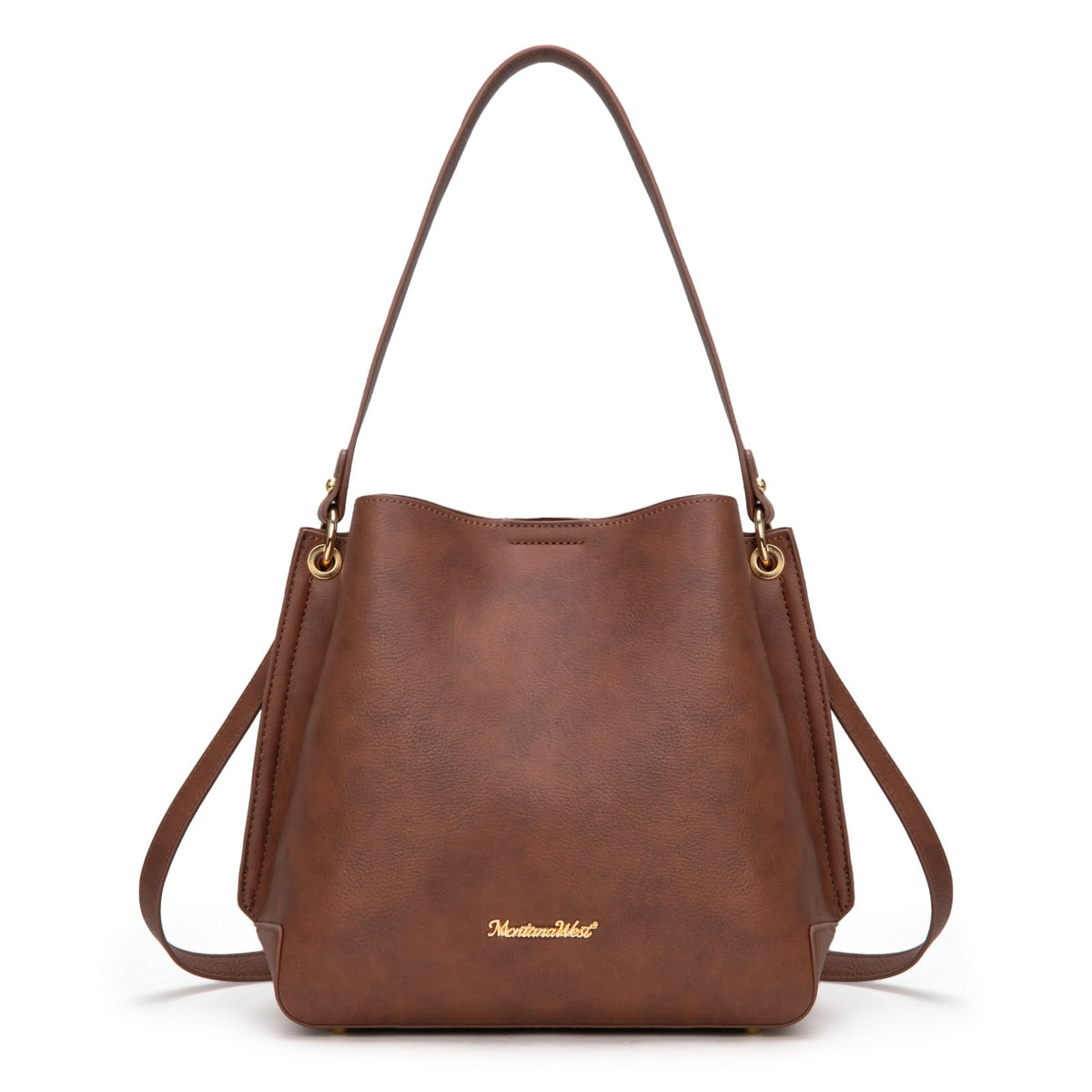 Montana West Hobo Bags for Women Medium Shoulder Purse Casual Bucket Top Handle Handbag with Detachable Crossbody Strap, MWC-HB-584-CF