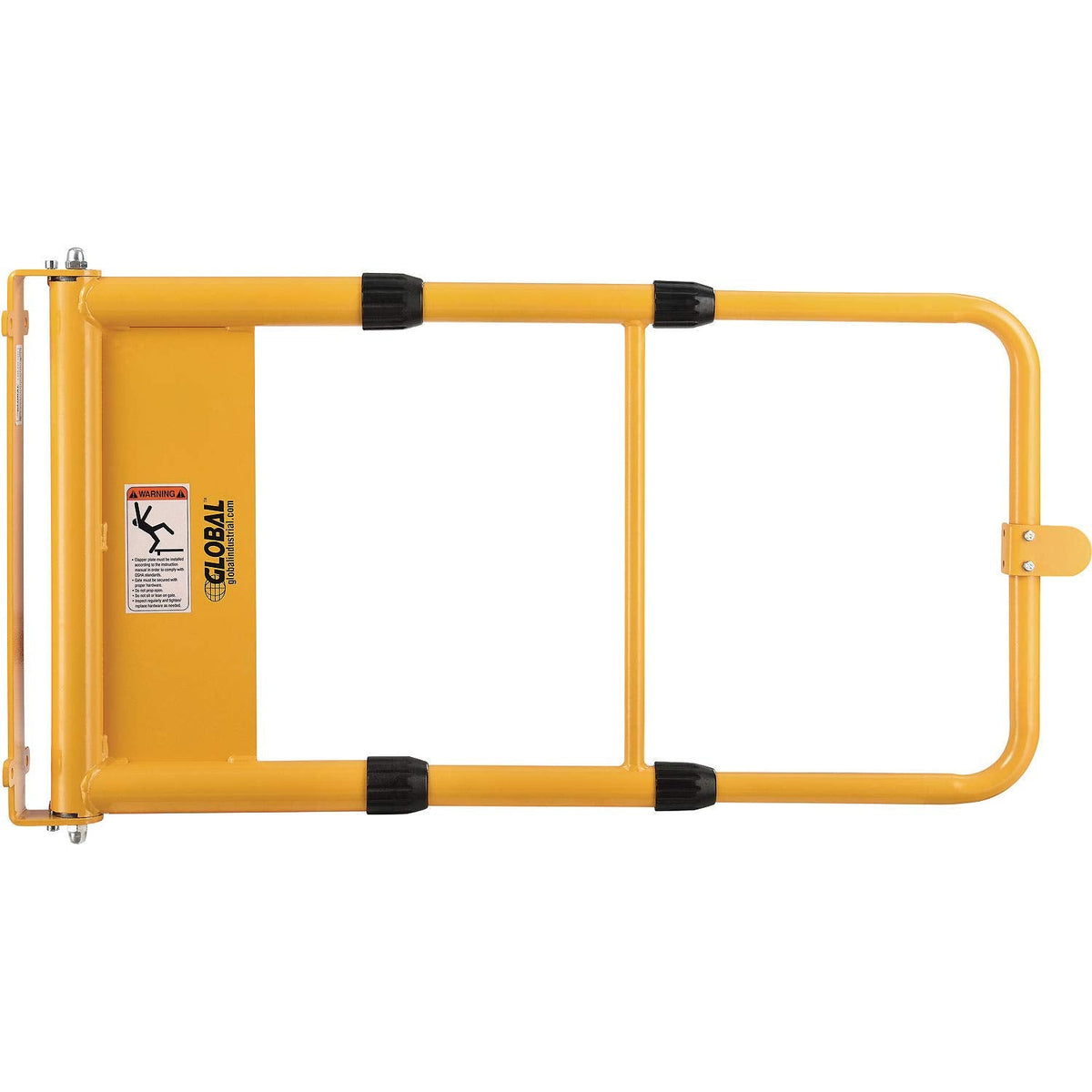 Global Industrial Universal Spring-Loaded Safety Swing Gate, 22" to 40" W Adjustable Opening, Self-Closing Safety Gate, Powder Coated High-Visibility Yellow