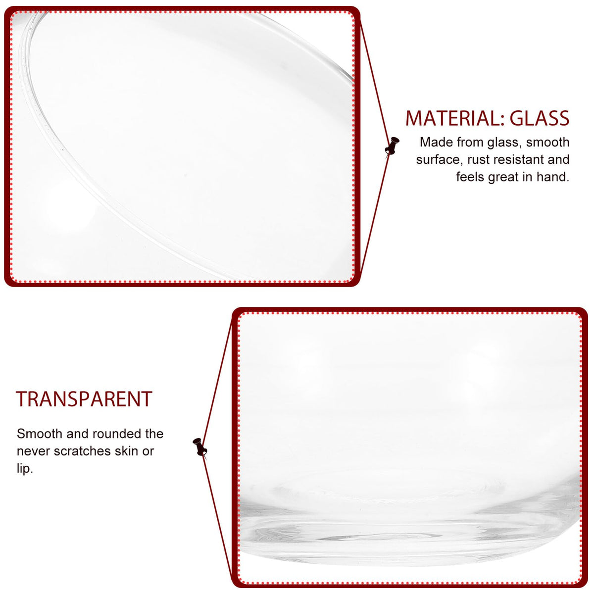 SECFOU 2pcs 15cm Glass Vase Hydroponic Plant Holder Decorative Desktop Flower Pot for Home Office Fish Tank Terrarium Bowl