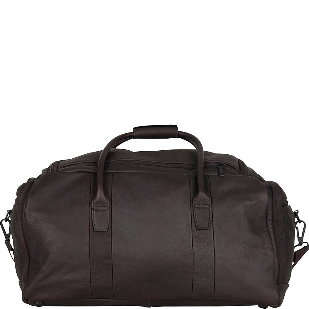 Kenneth Cole REACTION Duff Guy Colombian Leather 20" Single Compartment Top Load Travel Duffel Bag, Black