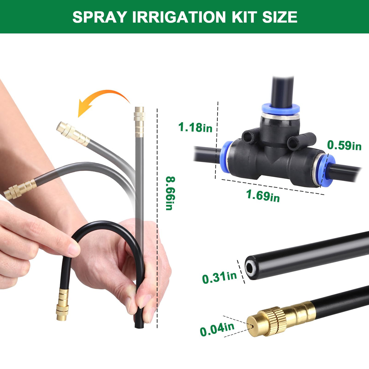 Starrey Drip Irrigation System, 2026-Upgrade 200Ft 1/4" Garden Watering System with 40 Pcs 360° Adjustable Copper Nozzles, DIY Kit for Garden, Lawn, Greenhouse, Raised Beds & Outdoor Plants