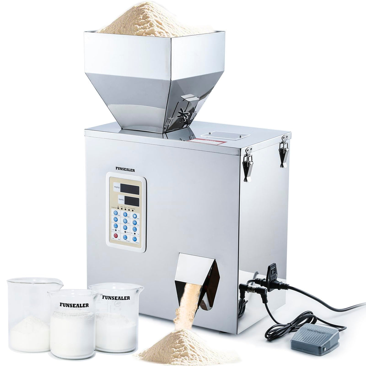 FunSealer Powder Filling Machine, Powder Dispenser, Automatic Filling and Packing Machine For Flour Glitter 1-200G