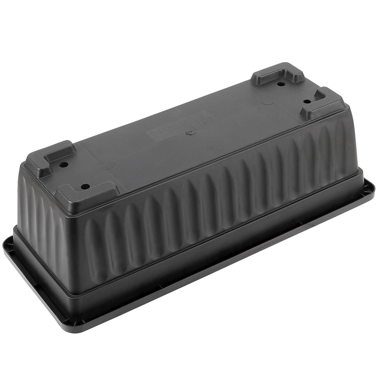 JOIKIT 17 Inches Black Plastic Planter Box, 6 Packs, Good Drainage, Indoor Outdoor Usage, for Garden, Windowsill, Patio, Balcony