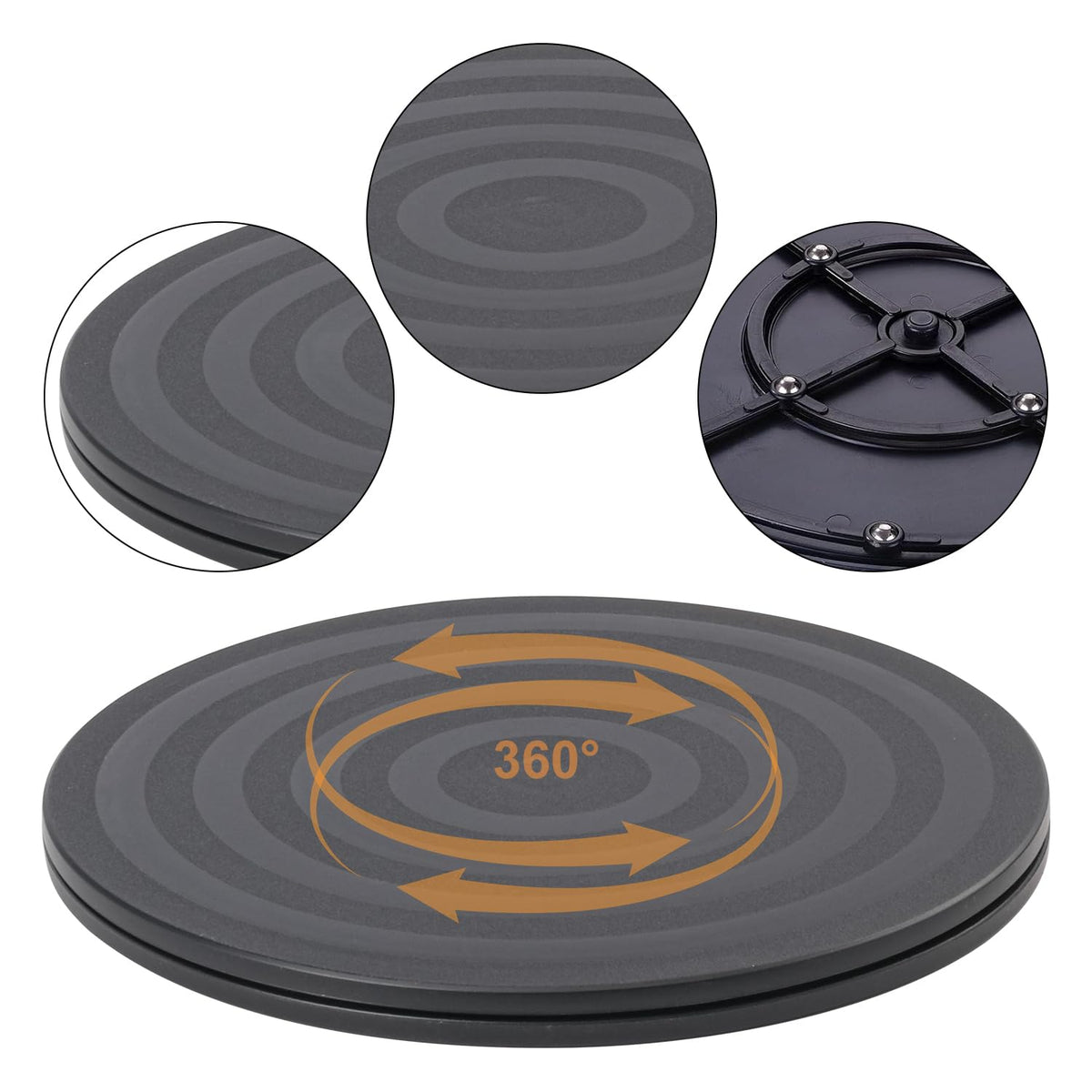 KUKLIPJIM 8 Pack 8 Inch Lazy Susan Turntable, Heavy Duty Lazy Susan Turntable Organizer, Premium 8 Inch Rotating Swivel Stand for Table Top, Kitchen, and More