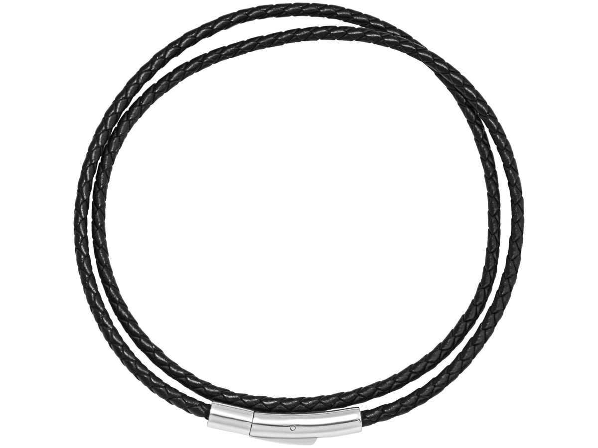 HAQUIL Waterproof Braided Leather Cord Chain Necklace for Pendant, Jewelry Gift for Men and Women 26inch 4mm
