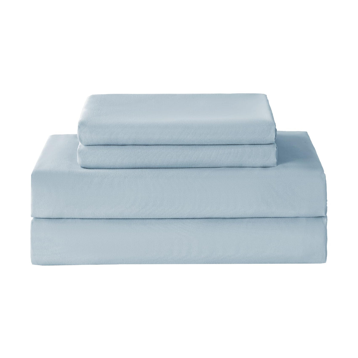 Yibeizi King Size Sheets Set Cooling Deep Pocket Bed Sheet Sets, Light Blue Soft Microfiber Oeko-Tex Hypoallergenic Sheets & Pillowcases Wrinkle Free Bedsheets