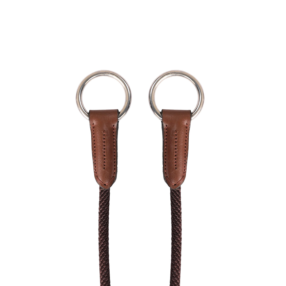 Exion Rope Cheek Pieces for Horse Bridle – 13mm Leather & Rope Replacement Bit Straps – Vegetable Tanned with Stainless Steel Buckles – English Tack for Jumping & Polo – 1 Pair
