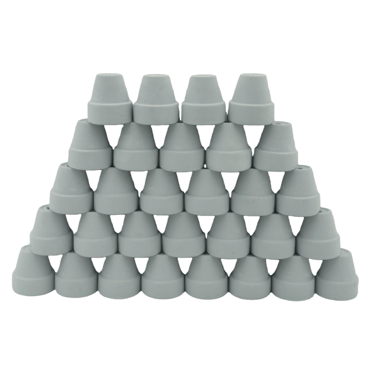Yuvori Mini Pastel Terracotta Pots for Micro Gardens – 30 Pack, 1.7” Tiny Breathable Clay Planters, Macaron Colors, for Moss, Fairy Gardens, Dollhouses, and Succulents (Painted Grey, 1.2 Inch)