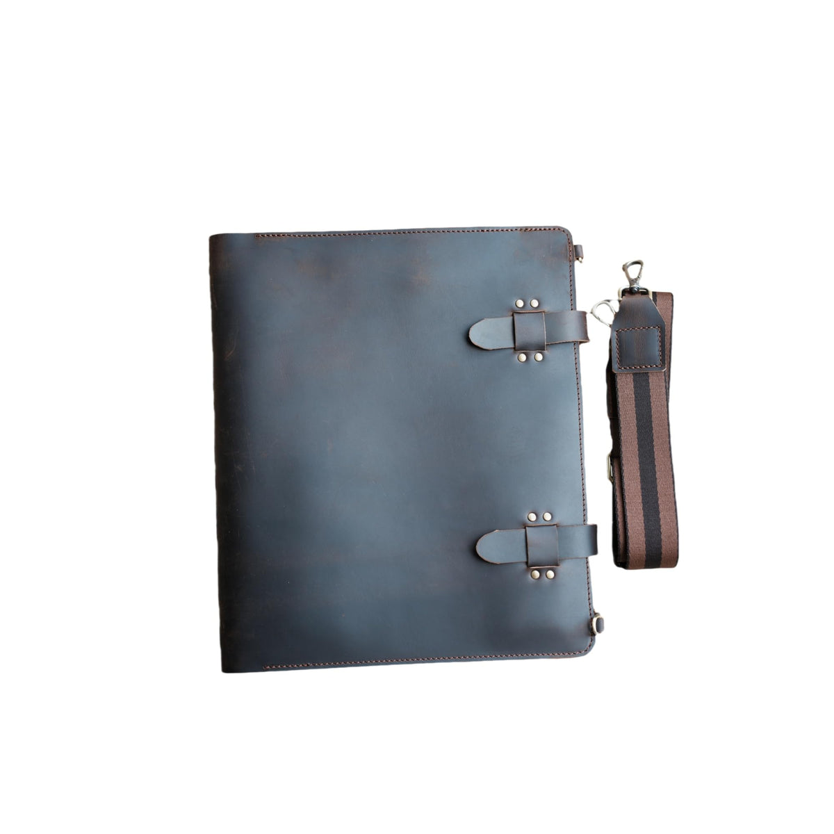 Handmade Leather Sketchbook Cover, Leather Artist Sketch Pad Cover for 9" x 12" Sketchbook, Drawing Book and Pencil Case, Journal Notebook Portfolio, Artis Drawing Gifts (darkbrown)