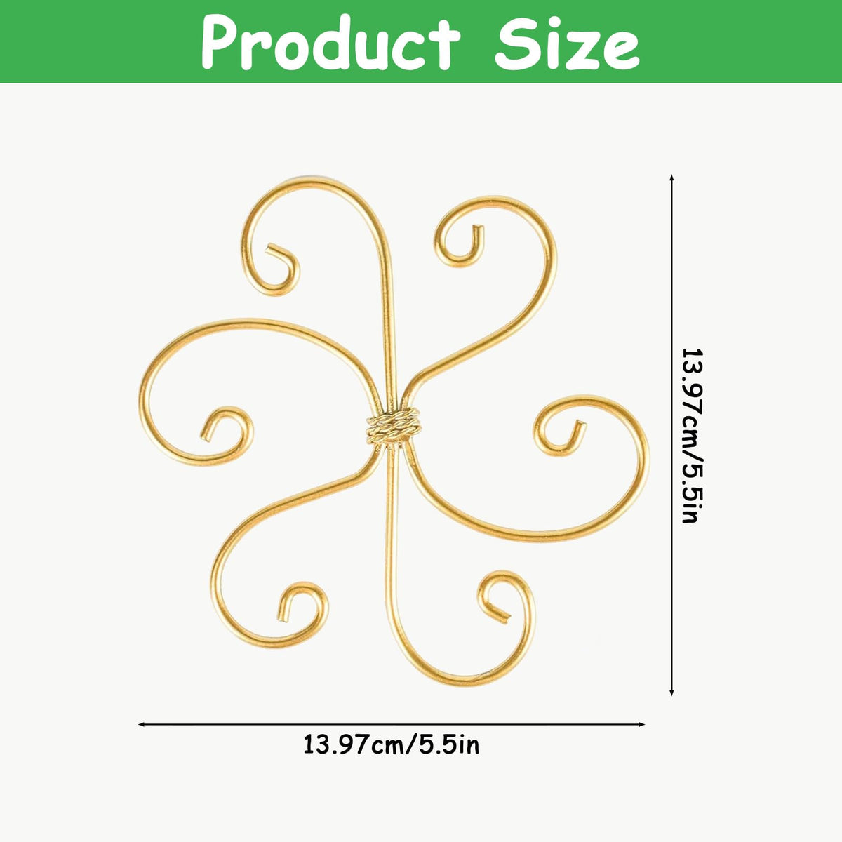 5 Pcs Plant Stem Support, Iron Monstera Plant Support, Durable Hook Stem Supports for Healthy Growth, Bamboo Clamp Set for Leaf Stabilization and Support, Ideal Present for Plant Lovers (5.5IN*5.5IN)