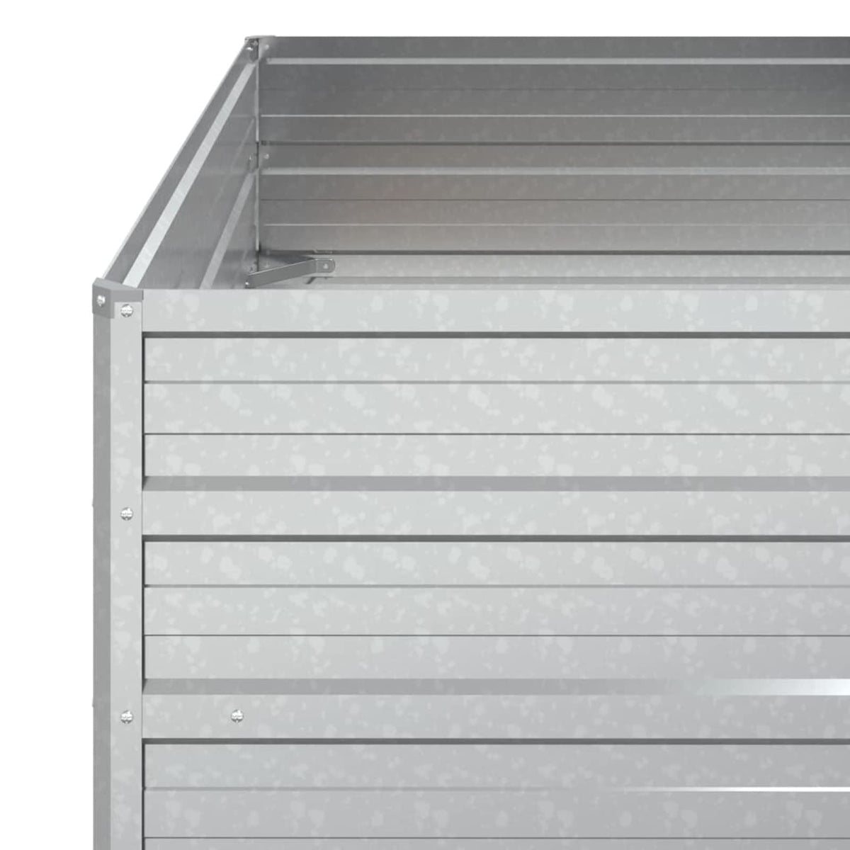Homgoday Raised Bed Metal Garden Raised Bed Planter Flower Box Plant Bed Vegetable Bed Cold Frame Raised Bed for Garden Balcony 100 x 100 x 45 cm Galvanised Steel Silver
