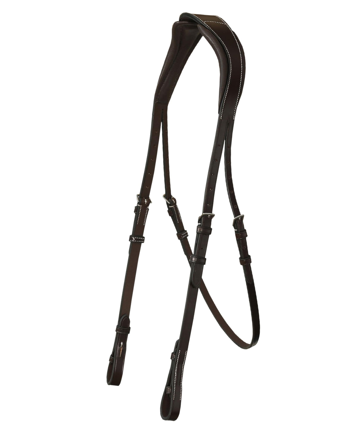 Exion Nova Hackamore Bridle – Anatomical Bitless Horse Bridle with Rubber Reins – Padded Anti-Pressure Crownpiece – Vegetable-Tanned Leather Bitless Bridle for Jumping & Training