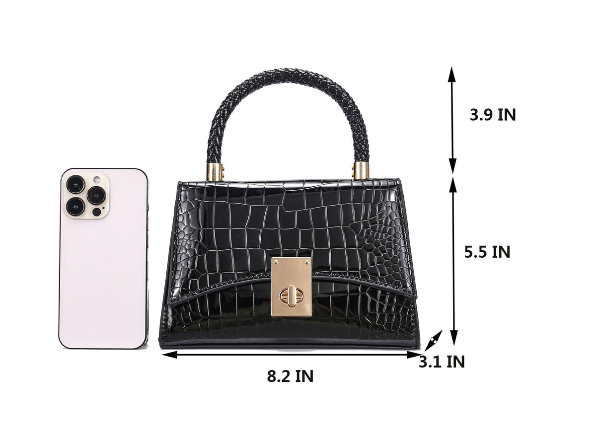 JHVYF Women Small Crossbody Bags Shoulder Bag Classic Satchel Handbags Ladies Cute Purses Satchels bag mini purse Black